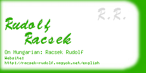 rudolf racsek business card